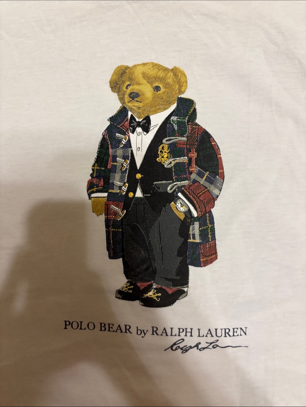Ralph Lauren White Polo Bear Hoodie Shirt - Picture 4 of 5